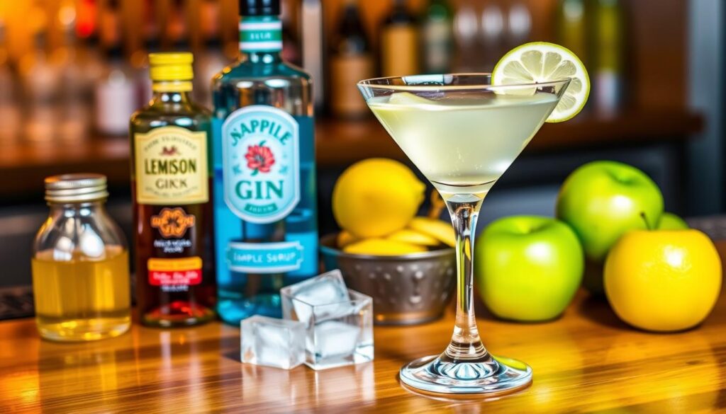 Apple Sour Martini Cocktail Ingredients Apple Sour Martini Cocktail Ingredients