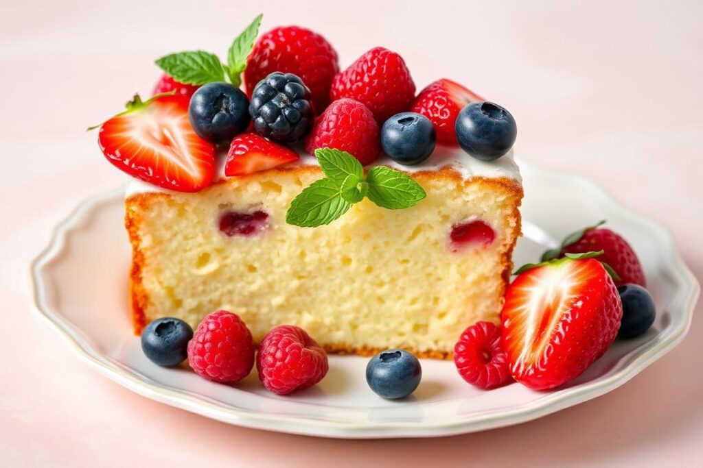 Buttermilk Pound Cake with Fruit Toppings Buttermilk Pound Cake with Fruit Toppings