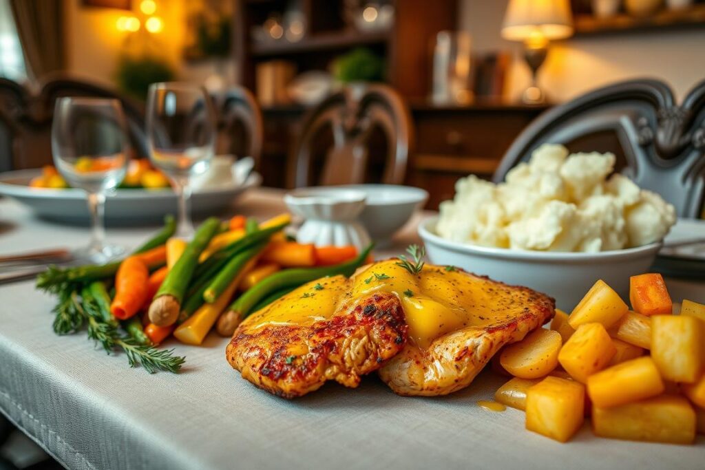 Crispy Cheddar Chicken Baked Family Dinner
