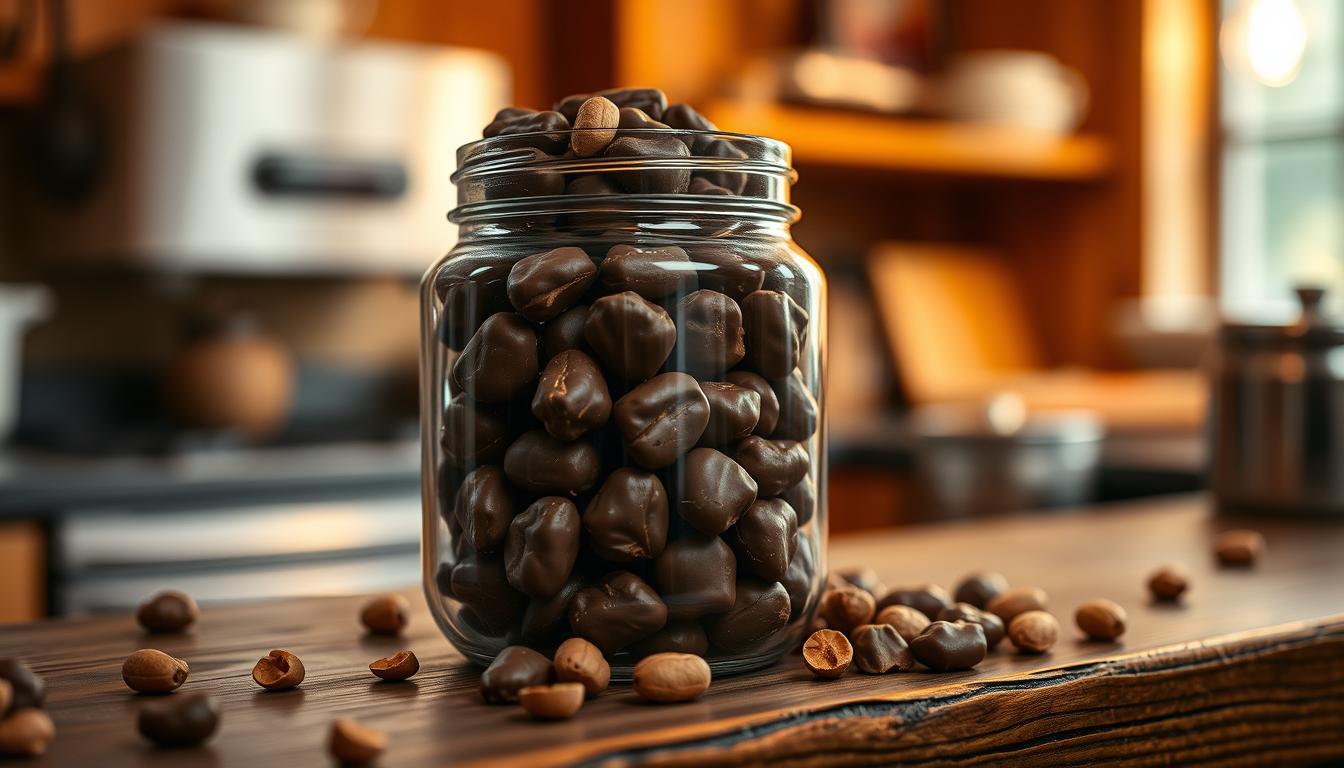 How long can you keep chocolate covered peanuts?