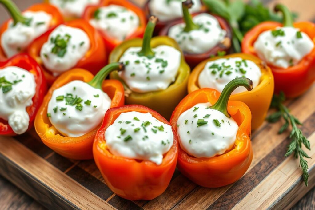 Mini Bell Peppers with Cream Cheese Filling Mini Bell Peppers with Cream Cheese Filling