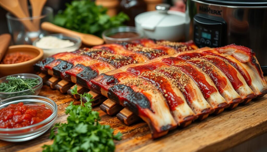 Slow Cooker Ribs Preparation