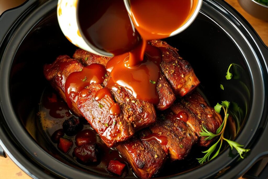 Slow Cooker Ribs Preparation