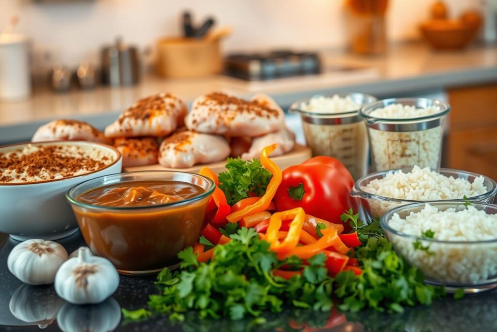 Smothered Chicken Ingredients Preparation