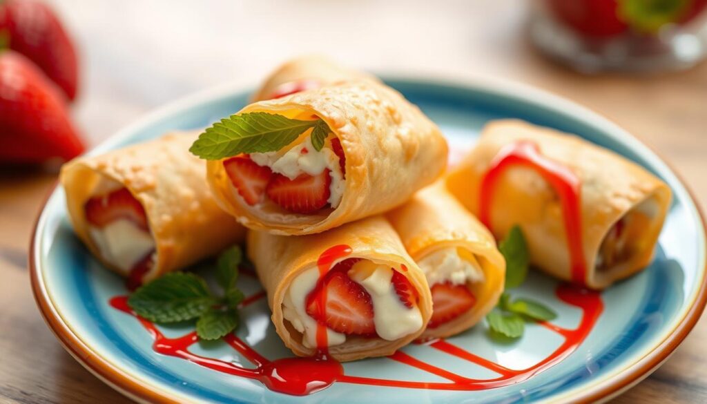 Strawberry Cheesecake Eggroll Bites